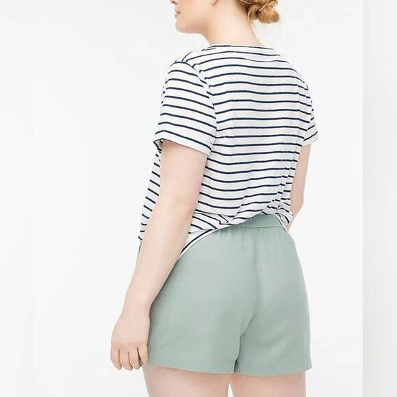 J. Crew Point Sur Seaside Shorts Linen Blend Light Mint Green Size large - Picture 3 of 12